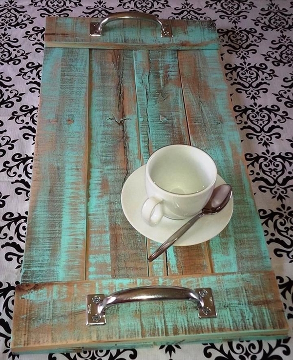 Koptatott türkiz tálca Koptatott türkiz tálca